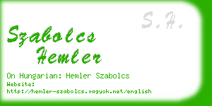 szabolcs hemler business card